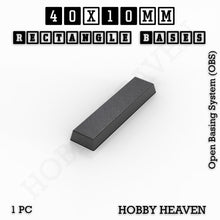 Load image into Gallery viewer, Rectangle Bases Range Sizes - 75x30mm to 125x40mm Medium Sizes 3d Print Full Range Tabletop Games - ModelBricks