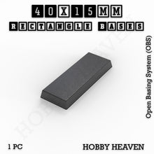 Load image into Gallery viewer, Rectangle Bases Range Sizes - 75x30mm to 125x40mm Medium Sizes 3d Print Full Range Tabletop Games - ModelBricks