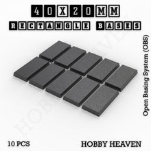 Load image into Gallery viewer, Rectangle Bases Range Sizes - 75x30mm to 125x40mm Medium Sizes 3d Print Full Range Tabletop Games - ModelBricks