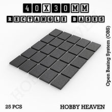 Load image into Gallery viewer, Rectangle Bases Range Sizes - 75x30mm to 125x40mm Medium Sizes 3d Print Full Range Tabletop Games - ModelBricks
