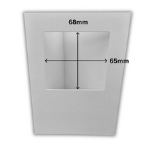 Load image into Gallery viewer, 10 Pack A6 White Rounded Top Square Aperture Card Blanks & Envelopes, Tri-Fold - 300gsm - ModelBricks