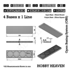 Load image into Gallery viewer, Round to Square Movement Trays Adapters for Tabletop Games - ModelBricks
