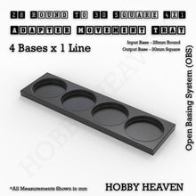 Load image into Gallery viewer, Round to Square Movement Trays Adapters for Tabletop Games - ModelBricks
