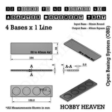 Load image into Gallery viewer, Round to Square Movement Trays Adapters for Tabletop Games - ModelBricks