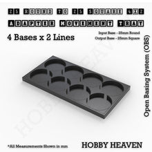 Load image into Gallery viewer, Round to Square Movement Trays Adapters for Tabletop Games - ModelBricks