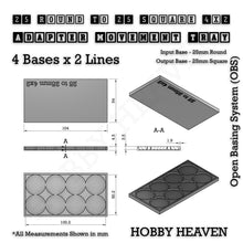 Load image into Gallery viewer, Round to Square Movement Trays Adapters for Tabletop Games - ModelBricks