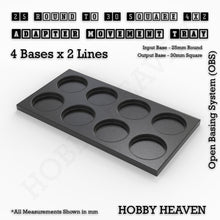 Load image into Gallery viewer, Round to Square Movement Trays Adapters for Tabletop Games - ModelBricks