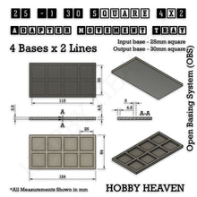 Load image into Gallery viewer, Square and Rectangle Movement Trays Adapters for Tabletop Games - ModelBricks