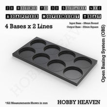 Load image into Gallery viewer, Round to Square Movement Trays Adapters for Tabletop Games - ModelBricks