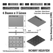 Load image into Gallery viewer, Round to Square Movement Trays Adapters for Tabletop Games - ModelBricks