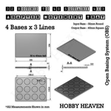 Load image into Gallery viewer, Round to Square Movement Trays Adapters for Tabletop Games - ModelBricks