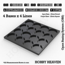 Load image into Gallery viewer, Round to Square Movement Trays Adapters for Tabletop Games - ModelBricks