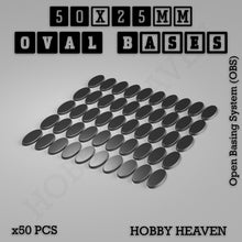 Load image into Gallery viewer, 50x25mm Oval Textured Bases 3d Printed - ModelBricks