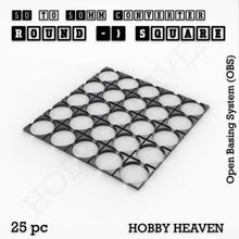 Load image into Gallery viewer, Round to Square Bases Shape and Size Converters 3d Print Full Range - ModelBricks