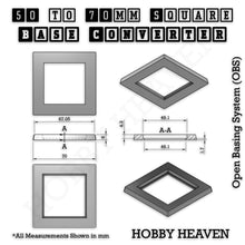 Load image into Gallery viewer, Square to Square Bases Size Converters 3d Print Full Range - ModelBricks