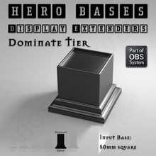 Load image into Gallery viewer, Hero Bases Display Extenders | Squares and Rectangles | Convert Gaming Bases to Display Bases & Plinths - ModelBricks