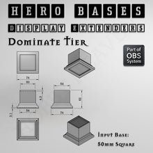 Load image into Gallery viewer, Hero Bases Display Extenders | Squares and Rectangles | Convert Gaming Bases to Display Bases & Plinths - ModelBricks