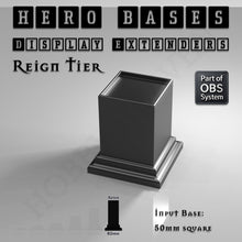 Load image into Gallery viewer, Hero Bases Display Extenders | Squares and Rectangles | Convert Gaming Bases to Display Bases & Plinths - ModelBricks