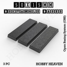 Load image into Gallery viewer, Rectangle Bases Range Sizes - 75x30mm to 125x40mm Medium Sizes 3d Print Full Range Tabletop Games - ModelBricks