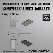 Load image into Gallery viewer, Rectangle Movement Trays | Cavalry & Monsters | 50×25-100×60mm | OBS System - ModelBricks