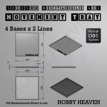 Load image into Gallery viewer, Rectangle Movement Trays | Cavalry & Monsters | 50×25-100×60mm | OBS System - ModelBricks