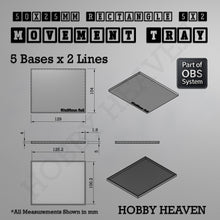 Load image into Gallery viewer, Rectangle Movement Trays | Cavalry & Monsters | 50×25-100×60mm | OBS System - ModelBricks