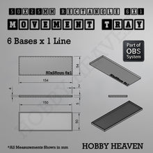 Load image into Gallery viewer, Rectangle Movement Trays | Cavalry & Monsters | 50×25-100×60mm | OBS System - ModelBricks