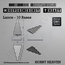 Load image into Gallery viewer, Rectangle Movement Trays | Cavalry & Monsters | 50×25-100×60mm | OBS System - ModelBricks