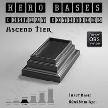 Load image into Gallery viewer, Hero Bases Display Extenders | Squares and Rectangles | Convert Gaming Bases to Display Bases & Plinths - ModelBricks
