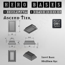 Load image into Gallery viewer, Hero Bases Display Extenders | Squares and Rectangles | Convert Gaming Bases to Display Bases & Plinths - ModelBricks