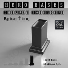 Load image into Gallery viewer, Hero Bases Display Extenders | Squares and Rectangles | Convert Gaming Bases to Display Bases & Plinths - ModelBricks