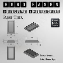 Load image into Gallery viewer, Hero Bases Display Extenders | Squares and Rectangles | Convert Gaming Bases to Display Bases & Plinths - ModelBricks