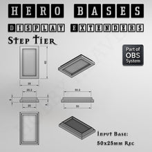 Load image into Gallery viewer, Hero Bases Display Extenders | Squares and Rectangles | Convert Gaming Bases to Display Bases & Plinths - ModelBricks
