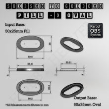 Load image into Gallery viewer, Oval To Oval Bases Size Converters 3d Print Full Range - ModelBricks