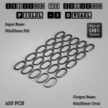 Load image into Gallery viewer, Oval To Oval Bases Size Converters 3d Print Full Range - ModelBricks