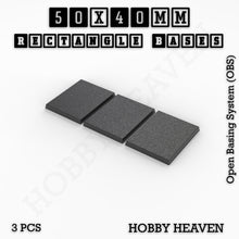 Load image into Gallery viewer, Rectangle Bases Range Sizes - 75x30mm to 125x40mm Medium Sizes 3d Print Full Range Tabletop Games - ModelBricks