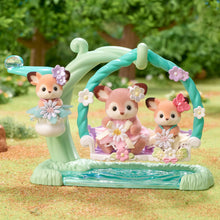 Load image into Gallery viewer, Sylvanian Families Deer Babies Floral Swing Set Toy for Ages 3 and Up