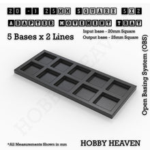 Load image into Gallery viewer, Square and Rectangle Movement Trays Adapters for Tabletop Games - ModelBricks