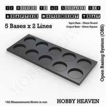 Load image into Gallery viewer, Round to Square Movement Trays Adapters for Tabletop Games - ModelBricks