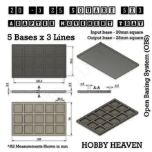 Load image into Gallery viewer, Square and Rectangle Movement Trays Adapters for Tabletop Games - ModelBricks