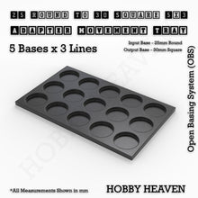 Load image into Gallery viewer, Round to Square Movement Trays Adapters for Tabletop Games - ModelBricks