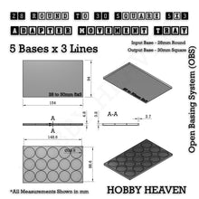 Load image into Gallery viewer, Round to Square Movement Trays Adapters for Tabletop Games - ModelBricks