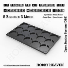 Load image into Gallery viewer, Round to Square Movement Trays Adapters for Tabletop Games - ModelBricks