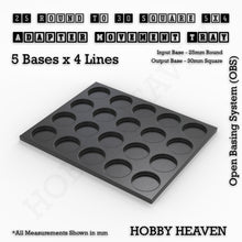 Load image into Gallery viewer, Round to Square Movement Trays Adapters for Tabletop Games - ModelBricks