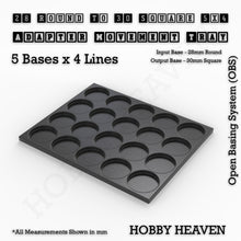 Load image into Gallery viewer, Round to Square Movement Trays Adapters for Tabletop Games - ModelBricks