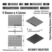 Load image into Gallery viewer, Round to Square Movement Trays Adapters for Tabletop Games - ModelBricks