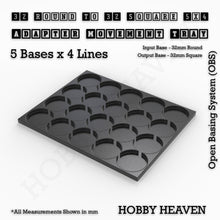 Load image into Gallery viewer, Round to Square Movement Trays Adapters for Tabletop Games - ModelBricks