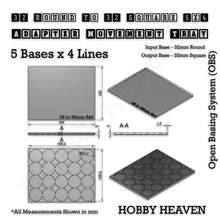 Load image into Gallery viewer, Round to Square Movement Trays Adapters for Tabletop Games - ModelBricks