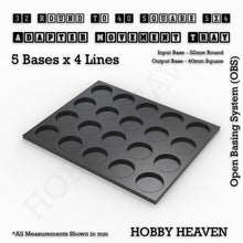 Load image into Gallery viewer, Round to Square Movement Trays Adapters for Tabletop Games - ModelBricks