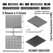 Load image into Gallery viewer, Round to Square Movement Trays Adapters for Tabletop Games - ModelBricks